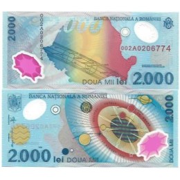 Romênia 2.000 Lei 1999 FE P-111a Polím