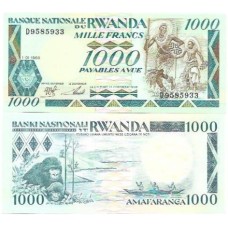 Ruanda Rwanda 1.000 Francs 1988 FE P-21a