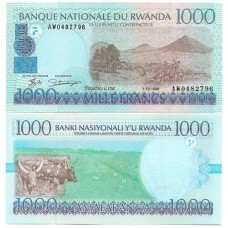 Ruanda Rwanda 1.000 Francs 1998 Fe P-27b