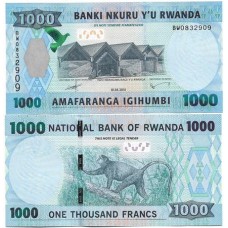 Ruanda 1.000 Francs 2015 FE P-39a