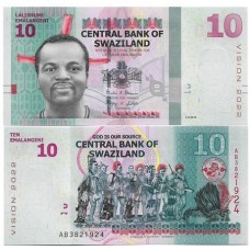 Suazilândia10 Emalangeni 2015 FE P-41a Comem Visão 2022