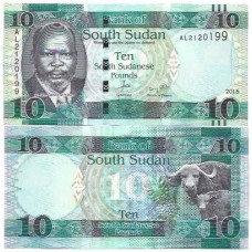 Sudão  Sul 10 Pounds 2015 FE P-12a