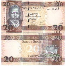 Sudão  Sul 20 Pounds 2016 FE P-13b