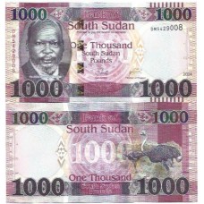 Sudão  Sul 1.000 Pounds 2024 FE P-21a