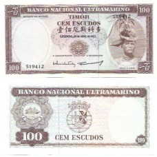 Timor 100 Escudos 1963 FE P-28a