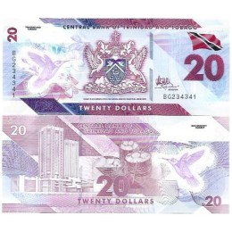 Trinidad & Tobago 20 Dollars 2020 FE P-63 Polím