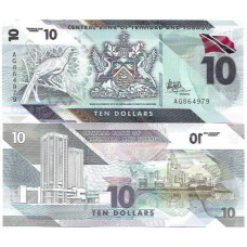 Trinidad & Tobago 10 Dollars 2020 FE P-62 Polím