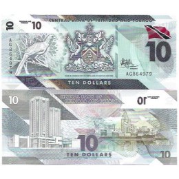 Trinidad & Tobago 10 Dollars 2020 FE P-62 Polím Trinidad & Tobago 10 Dollars 2020 FE P-62 Polím