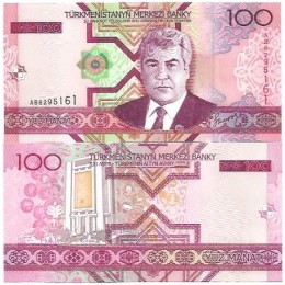 Turcomenistão 100 Manat 2005 P-18 Fe