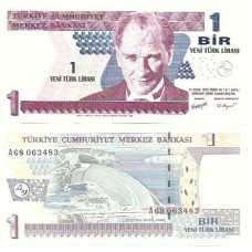 Turkey Turquia 1 New Lira 2005 FE P-216a