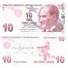 Turquia 10 Lira 2022 FE P-223f