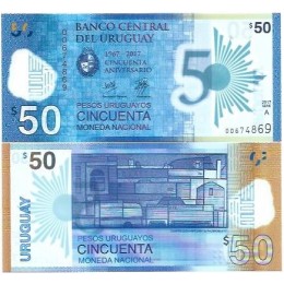 Uruguai  50 Pesos 2017 FE P-100a Comem Polím
