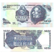 Uruguai 50 Nuevos Pesos 1989 FE P-61Ab