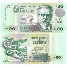 Uruguai  20 Pesos 2011 P-86b FE