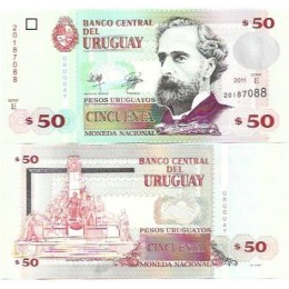 Uruguai 50 Pesos 2011 FE P-87b Uruguai 50 Pesos 2011 FE P-87b