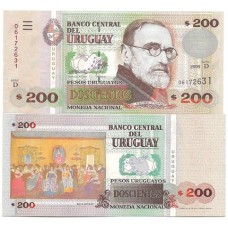 Uruguai 200 Pesos 2009 FE P-89b