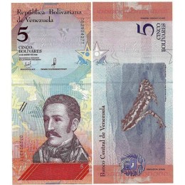 Venezuela 5 Bolívares 2018 P-102a FE
