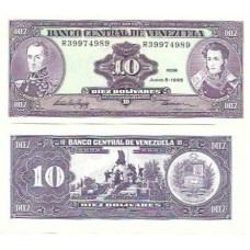 Venezuela 10 Bolívares 1995 FE P-61d