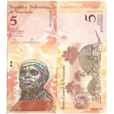 Venezuela 5 Bolívares 2013 FE P-89e