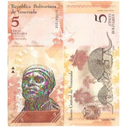 Venezuela 5 Bolívares 2014 FE P-89f