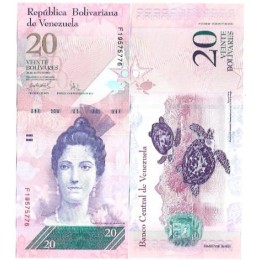 Venezuela 20 Bolívares 2007 FE P-91b