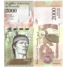 Venezuela 2.000 Bolívares 2016 FE P-96a2