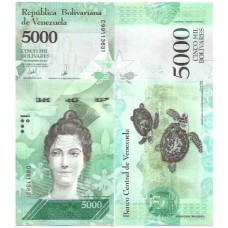 Venezuela 5.000 Bolivares 2017 FE P-97c