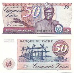 Zaire 50 Zaïres 24.06.1985 P-28b FE