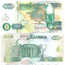Zâmbia 20 Kwacha 1992 FE P-36b