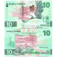 Zâmbia 10 Kwacha 2024 P-62a FE