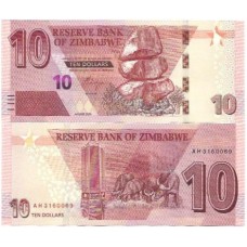 Zimbabwe 10 Dollars 2020 P-103a FE