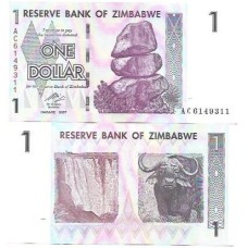 Zimbabwe 1 Dollar 2007 P-65 FE
