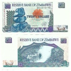 Zimbabwe 20 Dollars 1997 FE P-7a