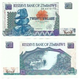 Zimbabwe 20 Dollars 1997 FE P-7a