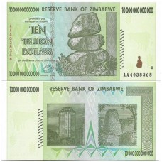Zimbabwe 10 Trilhões Dollars 2008 FE P-88a