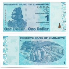 Zimbabwe 1 Dollar 2009 FE P-92