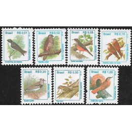 1S - SR 710/716 Série Pássaros Urbanos (R$) 1994 Mint 1S - SR 710/716 Série Pássaros Urbanos (R$) 1994 Mint