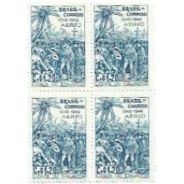 1S - SA A-0072 Aéreo Qdr 4º Cent Salvador/BA 1949 Mint