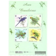 2S - SB B119 Bloco 2001 Aves Brasileiras Mint