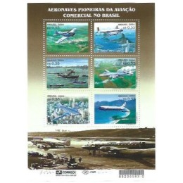 2S - SB B122 Bloco 2001 Aeronaves Pioneiras Mint