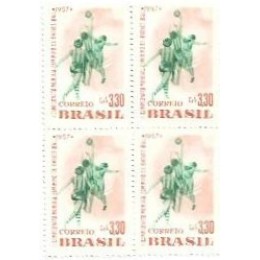 1S - SC C-0393 Qdr 2º Camp Feminino Bola ao Cesto 1957 Mint