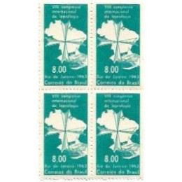 1S - SC C-0498 Qdr 8º Congr Int Hanseniase/RJ 1963 Mint