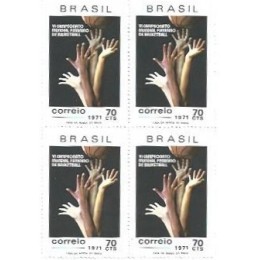 1S - SC C-0698 Qdr 6º Mundial Feminino Bola-ao-Cesto 1971 Mint