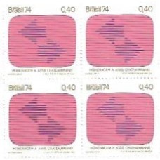 1S - SC C-0837 Qdr Homenag Meios Comunicação 1974 Mint