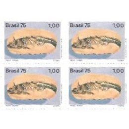 1S - SC C-0897 Qdr Arqueologia Br, Peixe Fóssil 1975 Mint 1S - SC C-0897 Qdr Arqueologia Br, Peixe Fóssil 1975 Mint