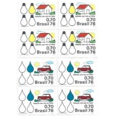 1S - SC C-0921/922 Série Qdr Recursos Econômicos 1976 Mint