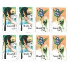 1S - SC C-0936/937 Série Qdr Preser Natureza 1976 Mint