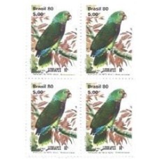 1S - SC C-1166 Qdr Fauna Br, Psitacídios, Papagaios 1980 Mint