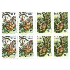 1S - SC C-1401/02 Série Qdr Preservação da Fauna 1984 Mint
