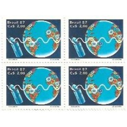 1S - SC C-1547 Qdr Telecom, Exp Mundial 1987 Mint